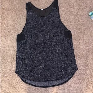 Lululemon black speckled workout tank